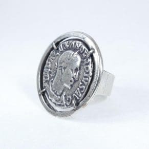 טבעת כסף אלכסנדר עגולה - גודל מתכוונן