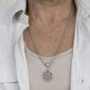 ⁦שרשרת עם תליון מטבע מגן דוד בציפוי כסף מושחר ✡️⁩ – תמונה ⁦4⁩