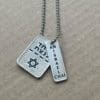 AM Israel Chai שרשרת חטופים 2 תליונים