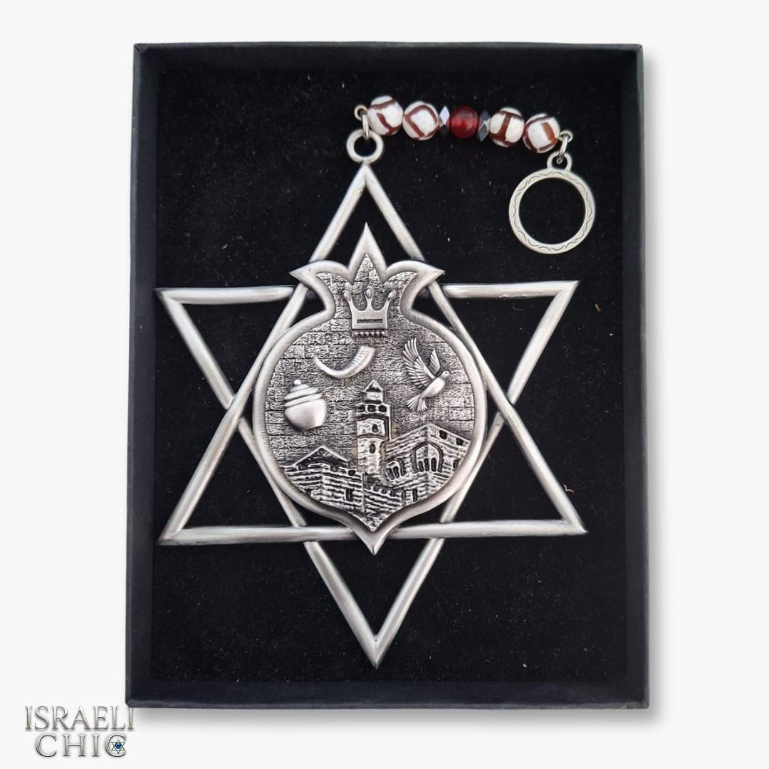מגן דוד רימון קישוט לתלייה על הקיר