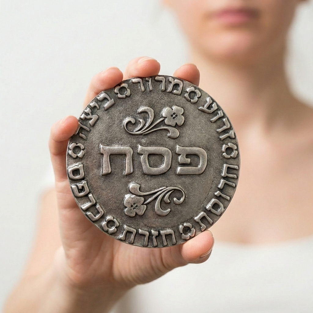 עיגול ברכות עיטור לצלחת פסח