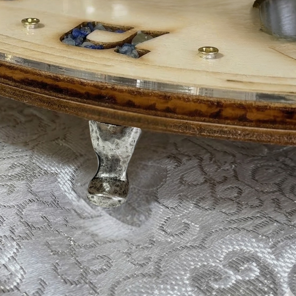 מבט צד צלחת פסח עבודת יד